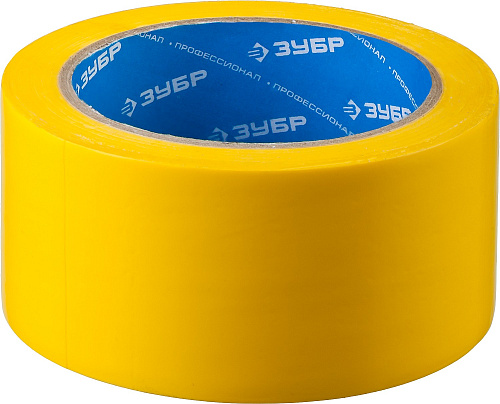  Разметочная клейкая лента, ЗУБР Профессионал 12243-50-25, цвет желтый, 50мм х 25м 