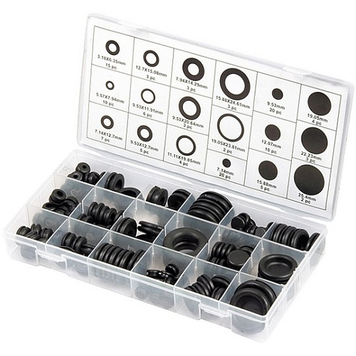  Набор сальников, D 6,35 - 25,4 мм, 125 предм.// СИБРТЕХ 