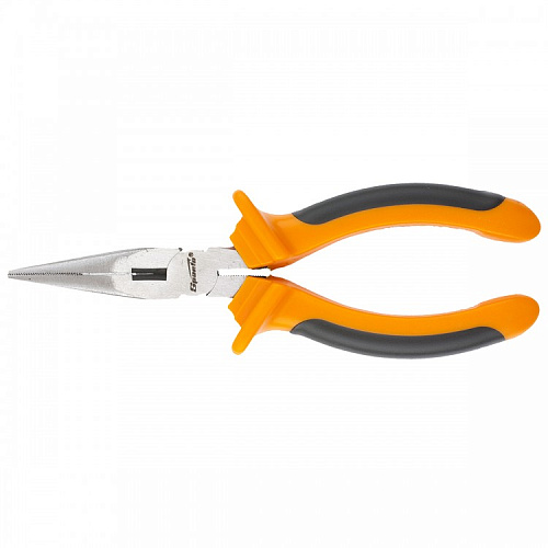  Длинногубцы, Comfort, 160 мм, прямые шлифованные, двухкомпонентные рукоятки// SPARTA 