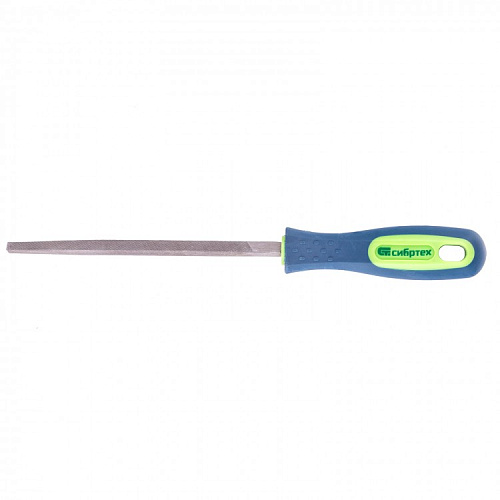  Напильник, 150 мм, трехгранный, двухкомпонентная рукоятка, №2// Сибртех 