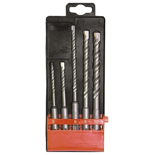 Набор буров по бетону, 5-6х110, 6-8-10х160 мм, 5 шт., в пласт. коробке, SDS-plus// MATRIX 