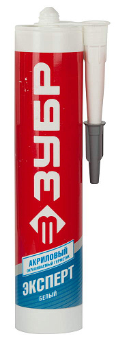  Герметик акриловый ЗУБР "ЭКСПЕРТ" белый, универсальный, 280мл 