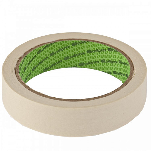  Лента малярная, 23 мм х 25 м, на бумажной основе// СИБРТЕХ 