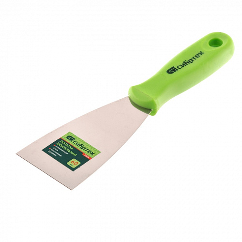  Шпательная лопатка из нержавеющей стали, 60 мм, пластмассовая ручка// Сибртех 