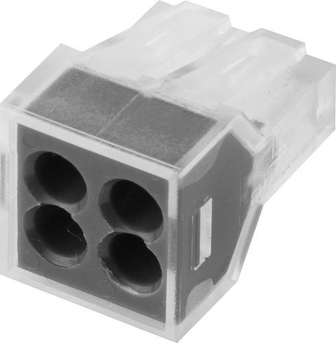  Клемма СВЕТОЗАР соединительная, 4-х проводная, 400В, 24А, 0,75-2,5мм2, 2шт 