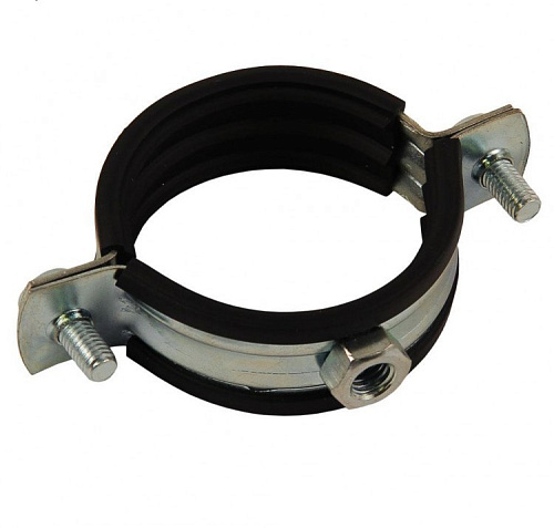  Хомут высокой нагрузки с гайкой и резиновым профилем М 16 12" (308-324) 