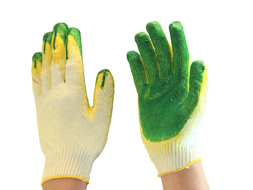  Перчатки ХБ с ПВХ 2 ой облив (13 класс вязки) 