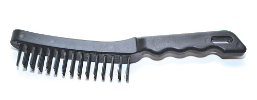  Щетка металлическая, пластиковый корпус 4 ряда (Hobbi) (шт.) 