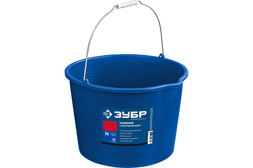  Усиленное строительное пластиковое ведро ЗУБР 12 л 06091-12 