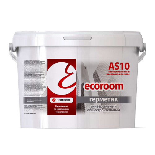  Герметик акриловый Ecoroom AS-10 универсал общестроит (7кг) белый 