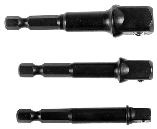  Набор адаптеров KRAFTOOL "EXPERT" для торцевых головок 1/4", 1/2", 3/8, 65 мм , 3 предмета 