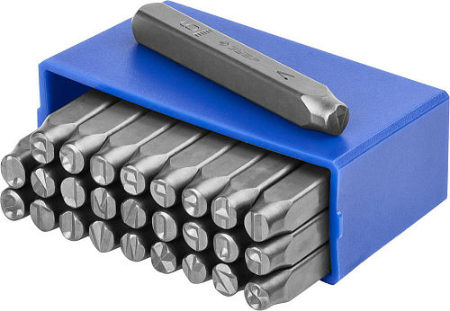  Клейма ЗУБР буквенные латинские, шрифт 6мм 