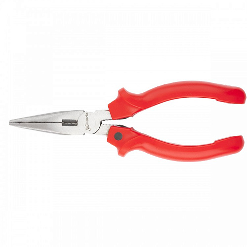  Длинногубцы, Standard, 160 мм, прямые шлифованные, пластмассовые рукоятки// MATRIX 