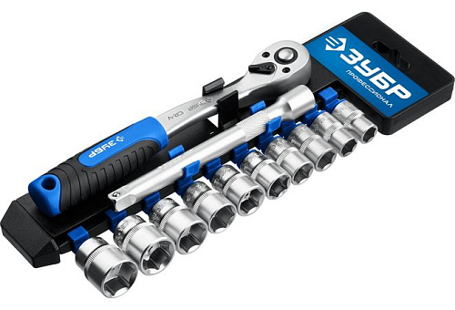  Набор торцовых головок 12 предм. Серия Профессионал. ЗУБР ТС-12 