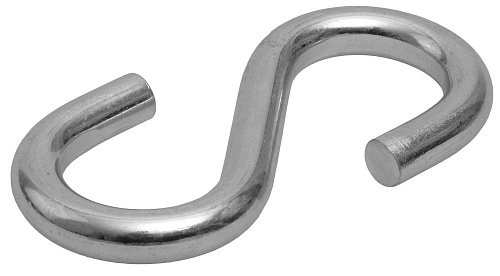  Крюк S-образный, оцинкованный, 4мм, 4 шт, ЗУБР Мастер 304566-04 
