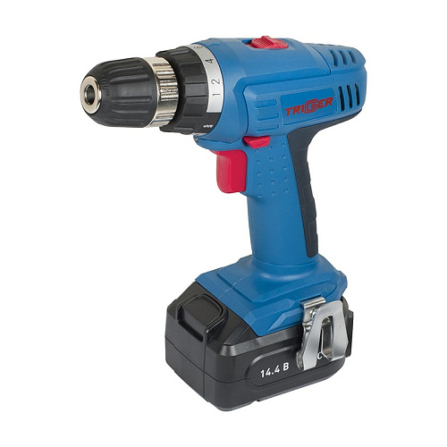  Дрель-шуруповерт Trigger 10/14,4 (20002), 2 аккумулятора, кейс 