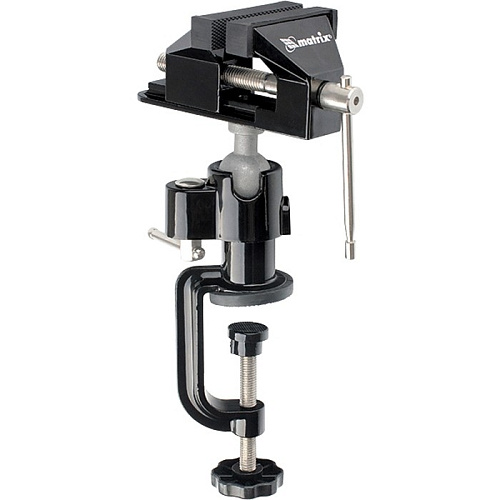 Тиски настольные, многофункциональные, смен.насадка-хомут для дрели,шарнирный мех-зм, 70 мм// MATRIX 