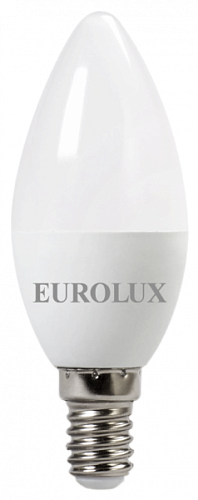 Лампа светодиодная LL-E-C37-7W-230-2,7K-E14 (свеча, 7Вт, тепл., Е14) Eurolux, , шт 