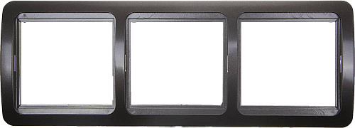  Панель СВЕТОЗАР "ГАММА"  накладная, вертикальная, цвет темно-серый металлик, 3 гнезда (10 шт) 