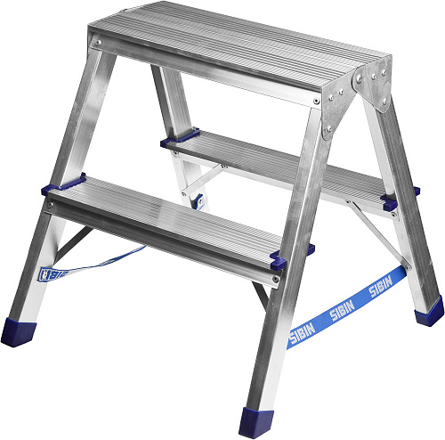  Стремянка СИБИН двухсторонняя алюминиевая, 2 ступени 