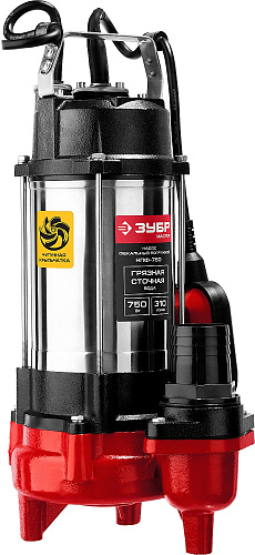  Фекальный погружной насос Зубр НПФ-750 
