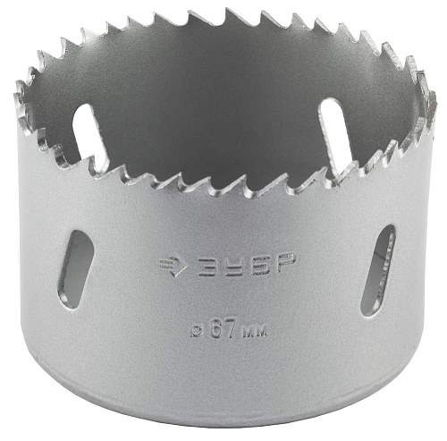  Коронка BIMETAL 60мм, быстрорежущая сталь, глубина сверления до 38мм. ЗУБР "ЭКСПЕРТ" 