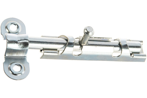  Шпингалет накладной стальной "ЗТ-19305", малый, покрытие белый цинк, 65мм 