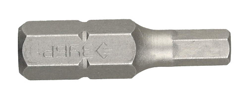  Биты кованые, HEX4, 25мм, 2шт. хромомолибденовая сталь,C 1/4", ЗУБР МАСТЕР 
