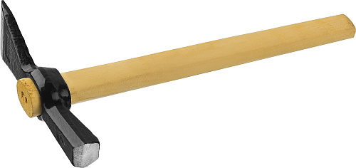  Молоток-кирочка КАМЕНЩИКА 600 г с деревянной рукояткой, 2017-6 