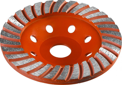  Чашка обдирочно-шлифовальная 125 мм, №2, среднее зерно ВК8, наклонная, ЗУБР 