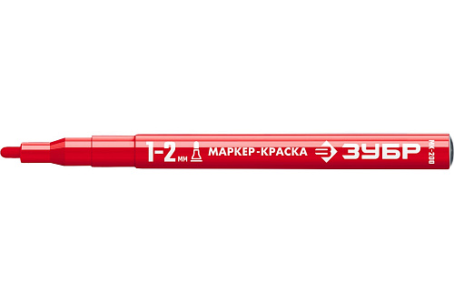  Маркер-краска ЗУБР Профессионал МК-200 красный, 1-2 мм 06326-3 
