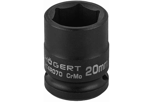  HOEGERT TECHNIK Головка торцевая ударная шестигранная 1/2, 20 мм, DIN 3121, CrMo HT4R070 